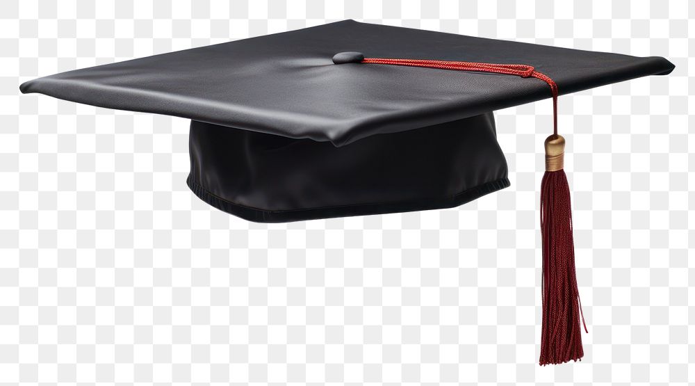 PNG  Graduation caps white background intelligence achievement. AI generated Image by rawpixel.