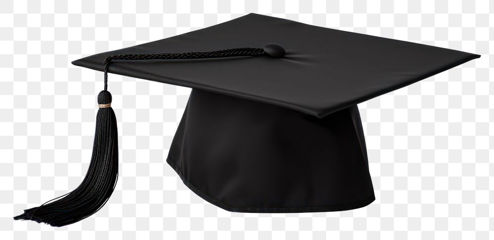PNG  Graduation mortarboard white background intelligence achievement. AI generated Image by rawpixel.