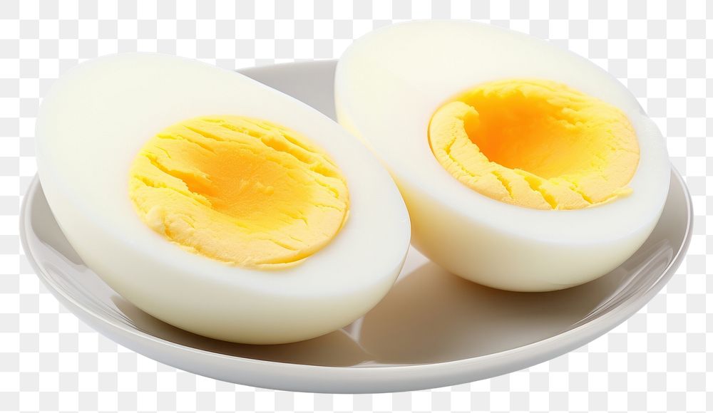 PNG Boiled eggs food white background freshness. AI generated Image by rawpixel.