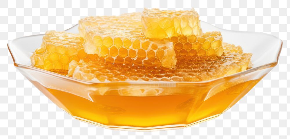 PNG Honeycomb food white background refreshment. AI generated Image by rawpixel.