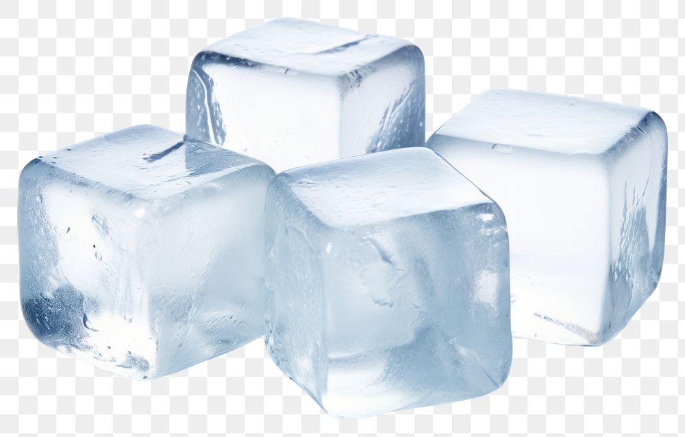 PNG  Ice cubes white white background freezing. AI generated Image by rawpixel.