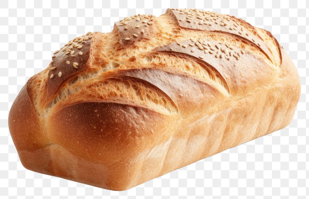 PNG  Loaf of bread food white background viennoiserie
