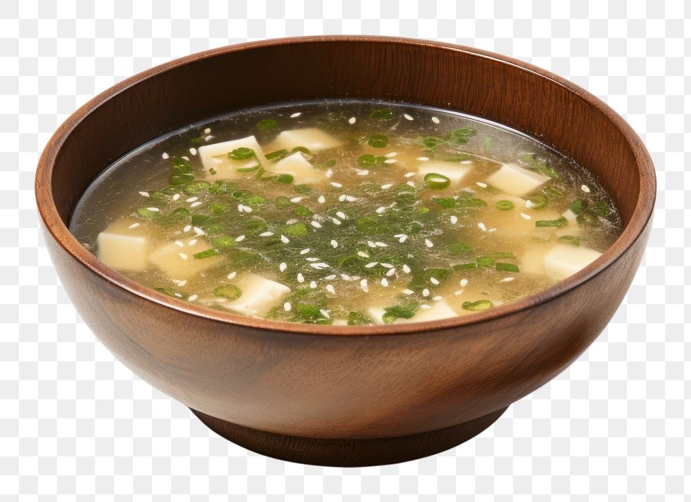 PNG Photo of miso soup food bowl dish. AI generated Image by rawpixel.
