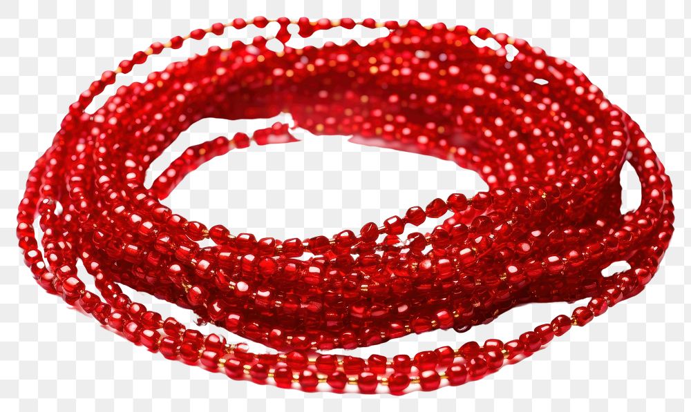 PNG Red waist beads jewelry white background accessories. AI generated Image by rawpixel.