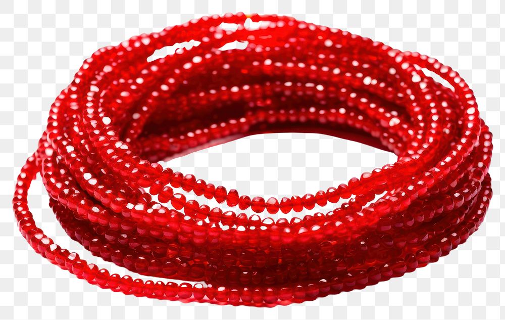 PNG Red waist beads bracelet jewelry white background. AI generated Image by rawpixel.