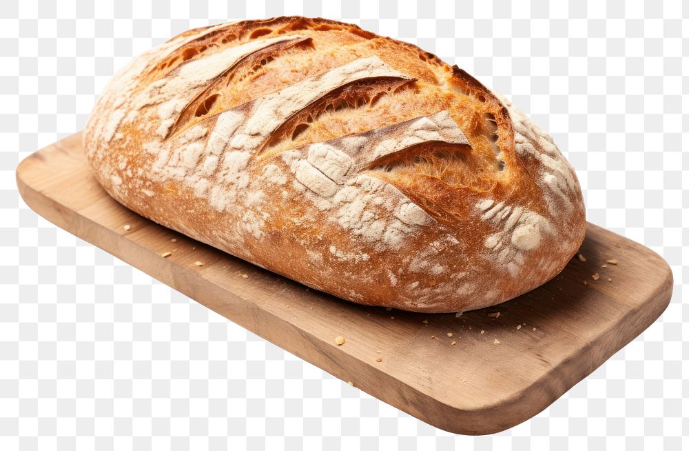 PNG  Sourdough bread loaf food white background viennoiserie