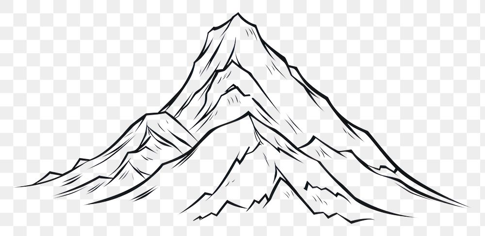 PNG Mountain outdoors drawing nature. AI generated Image by rawpixel.