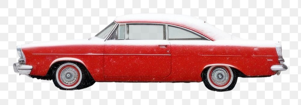 PNG A red car with a Christmas tree vehicle wheel transportation. AI generated Image by rawpixel.