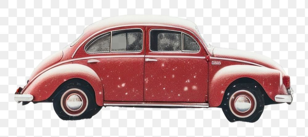 PNG A red car with a Christmas tree vehicle nature plant. AI generated Image by rawpixel.