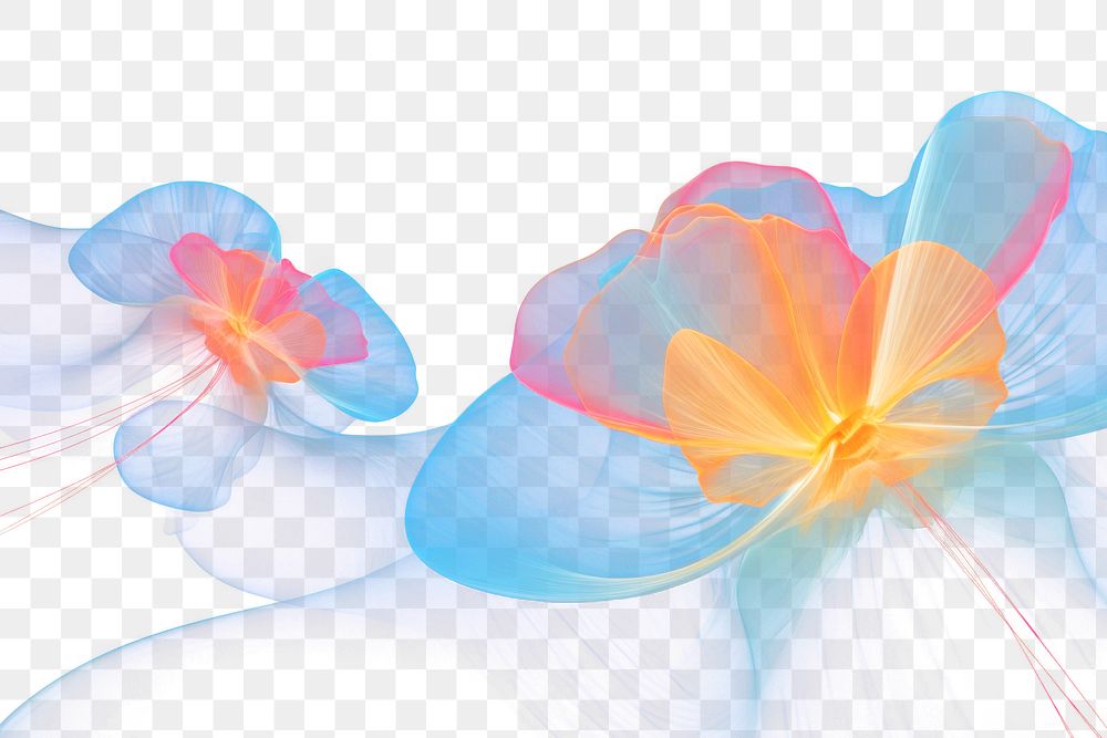 PNG Flower jellyfish abstract invertebrate. AI generated Image by rawpixel.