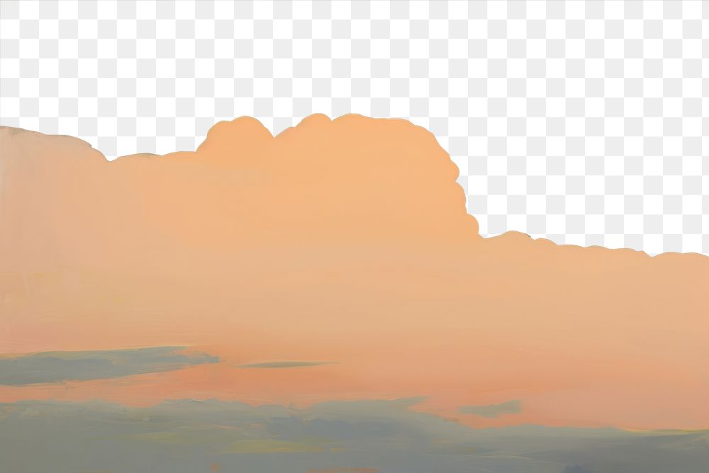 PNG  White cloud on sunset sky painting backgrounds abstract. AI generated Image by rawpixel.