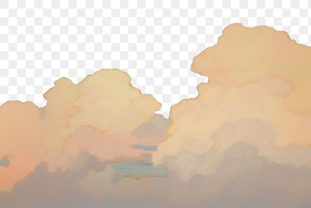 PNG  Clouds on sunset sky and sea painting backgrounds abstract. AI generated Image by rawpixel.