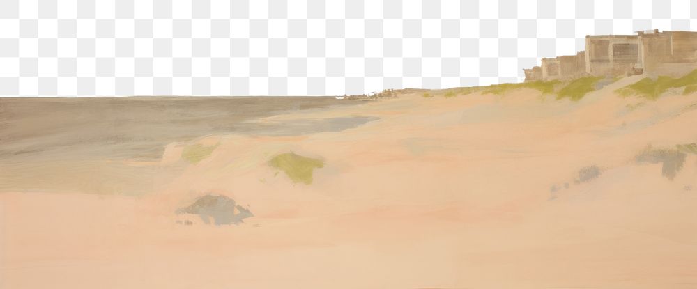 PNG  Summer beach painting outdoors nature. AI generated Image by rawpixel.