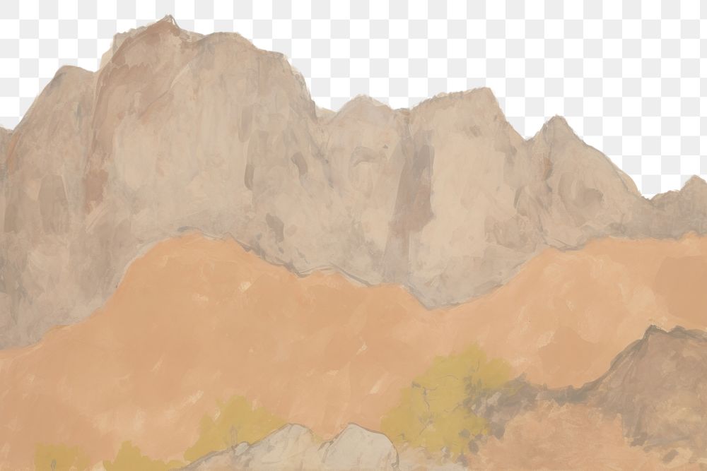 PNG  Mountain view painting art backgrounds. AI generated Image by rawpixel.
