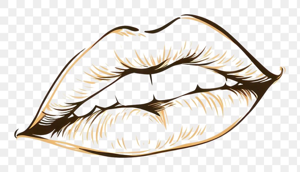 PNG Lips art white background illustrated. AI generated Image by rawpixel.