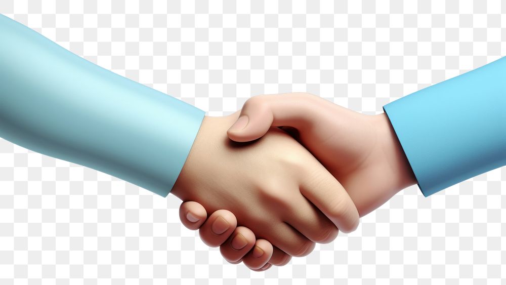 PNG Business handshake white background togetherness agreement. AI generated Image by rawpixel.