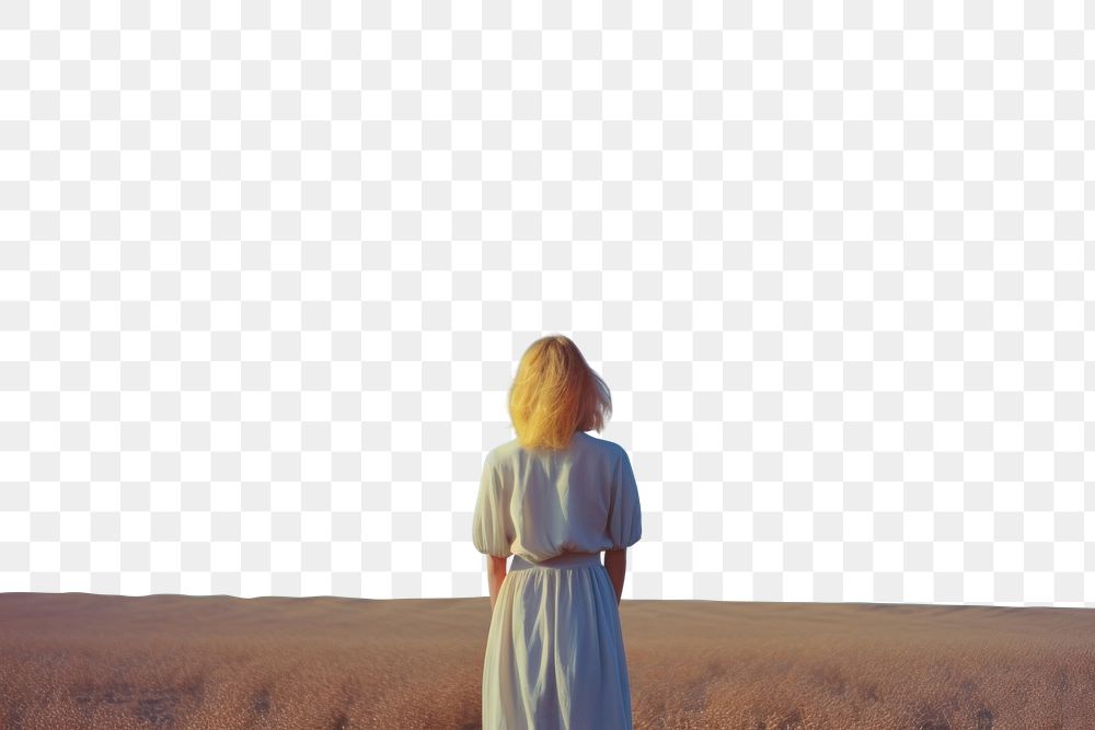 PNG A female landscape outdoors standing. AI generated Image by rawpixel.