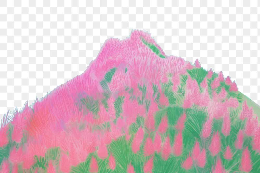 PNG Hill of grass backgrounds outdoors painting. AI generated Image by rawpixel.