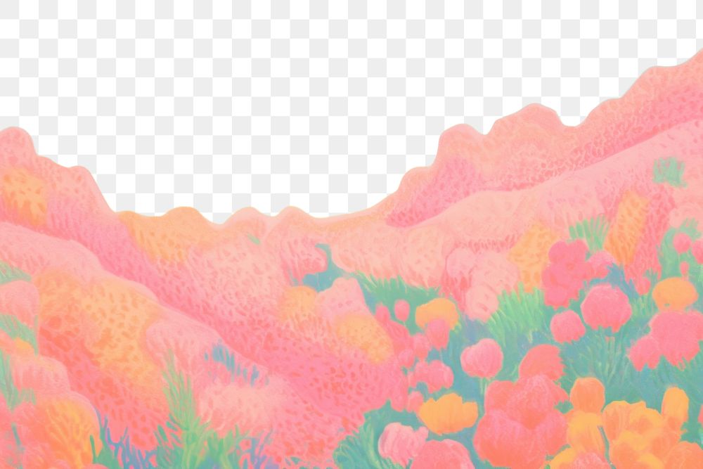 PNG Meadow backgrounds painting outdoors. AI generated Image by rawpixel.