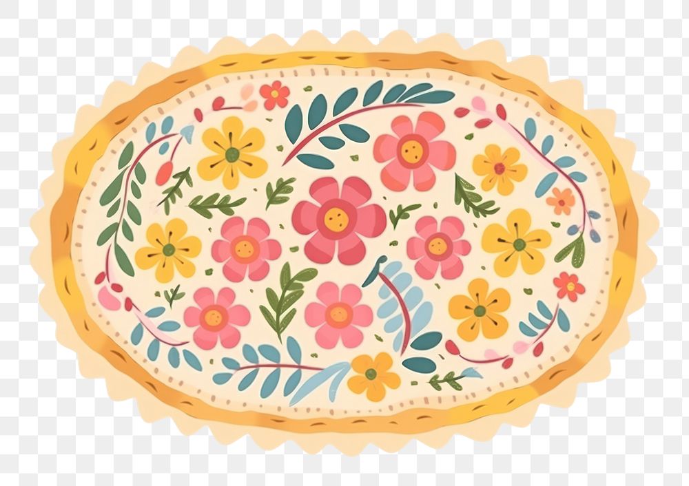 PNG Pie art embroidery pattern. AI generated Image by rawpixel.