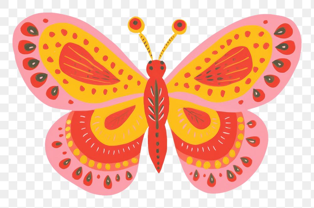 PNG Butterfly butterfly pattern red. AI generated Image by rawpixel.