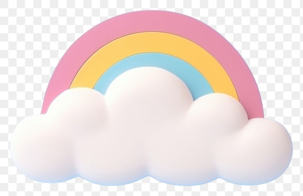 PNG A rainbow with cloud nature sky spectrum. AI generated Image by rawpixel.