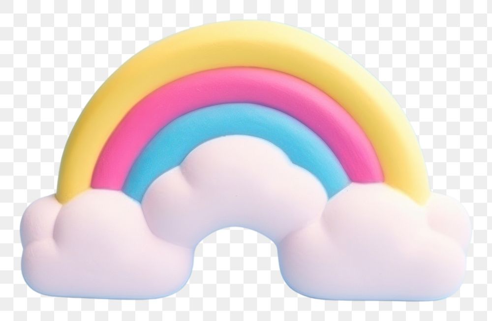 PNG A rainbow with cloud toy simplicity spectrum. AI generated Image by rawpixel.