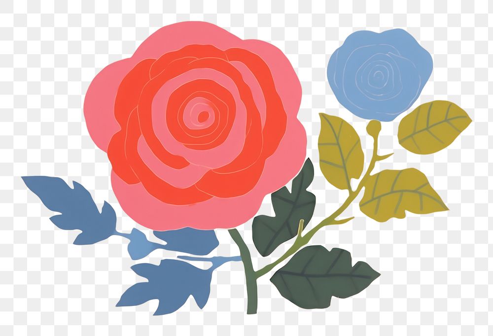 PNG Rose art painting pattern. AI generated Image by rawpixel.