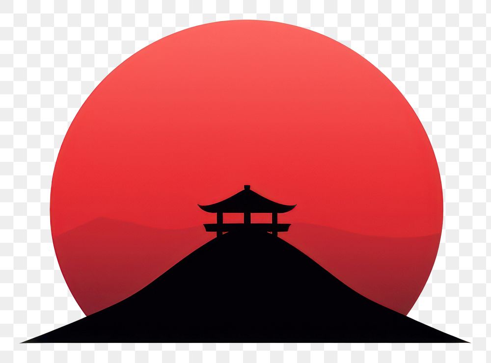 PNG Architecture silhouette circle pagoda. AI generated Image by rawpixel.
