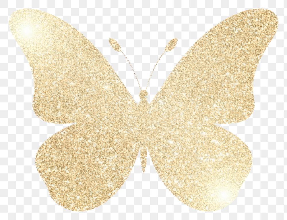 PNG Butterfly icon glitter gold white background. AI generated Image by rawpixel.