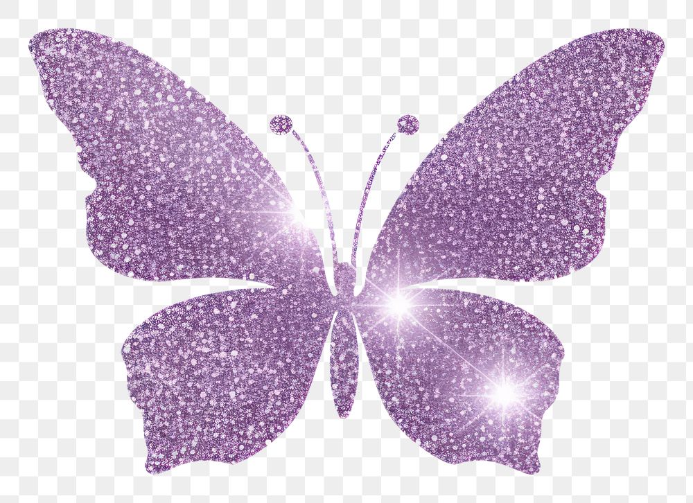 PNG Butterfly icon glitter purple petal. 