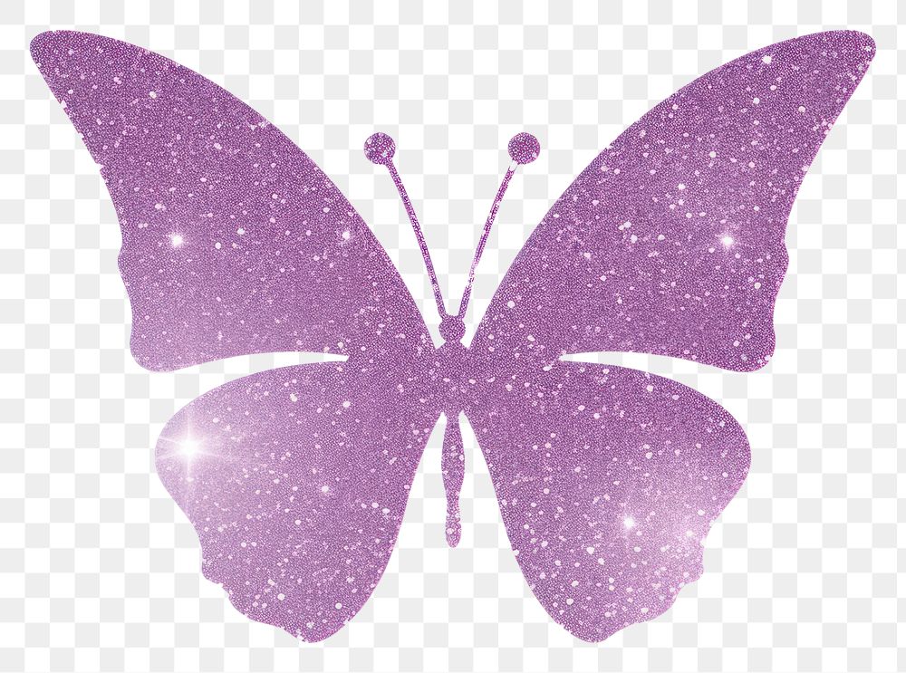 PNG Butterfly icon purple glitter white background. AI generated Image by rawpixel.
