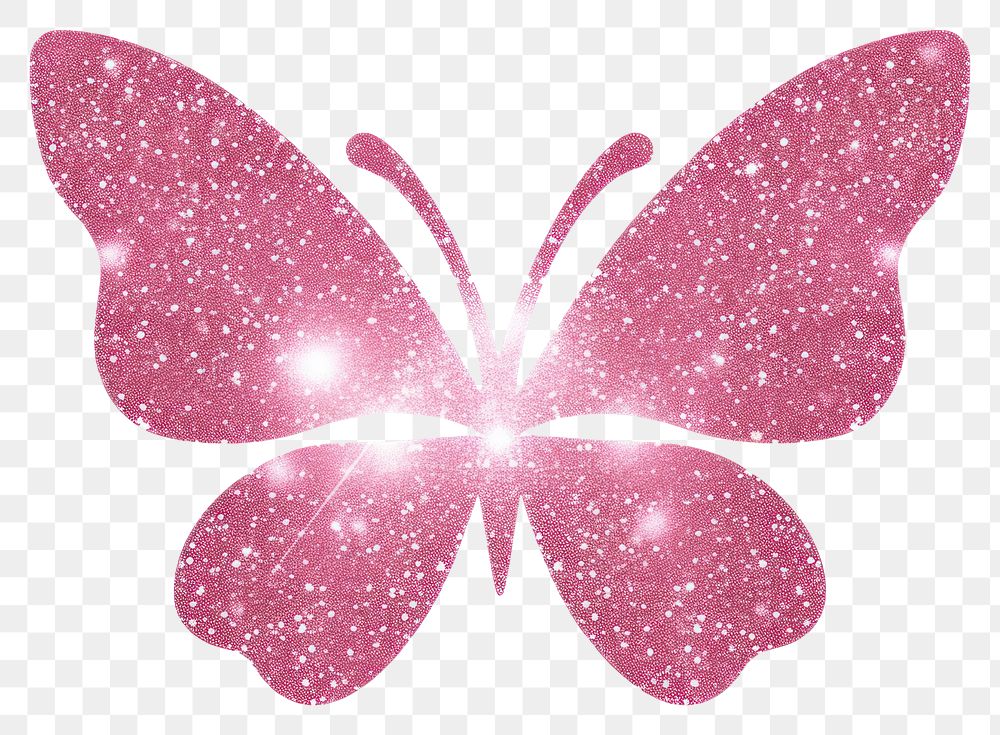 PNG Butterfly icon glitter petal pink. AI generated Image by rawpixel.