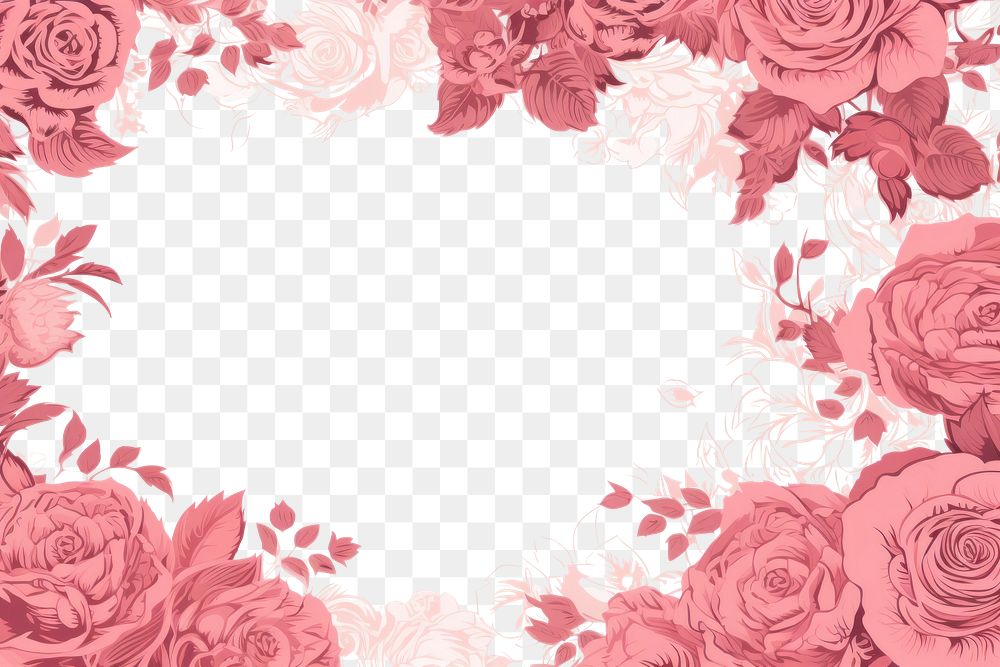 PNG  Rose garden pattern flower plant. AI generated Image by rawpixel.