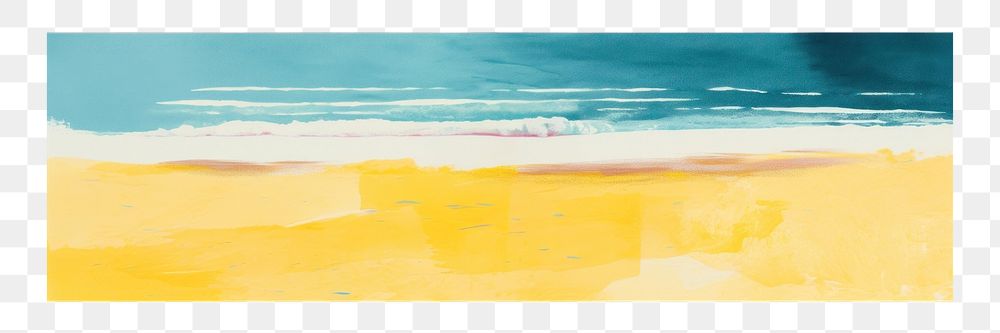 PNG Beach border backgrounds outdoors painting. AI generated Image by rawpixel.