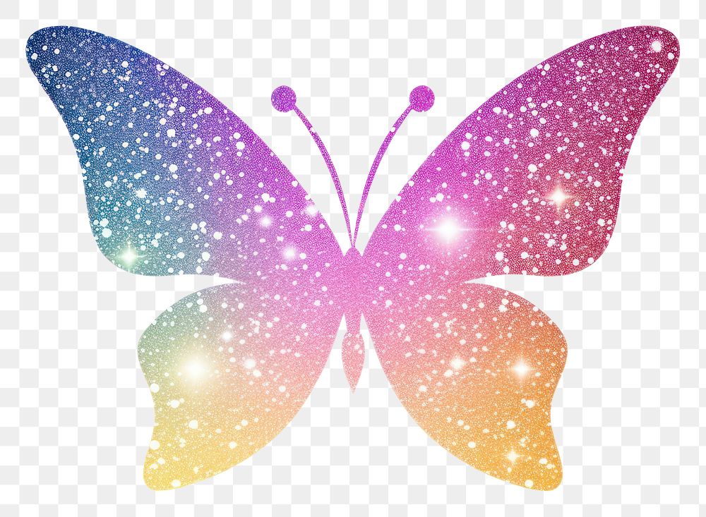 PNG Butterfly icon glitter purple petal. AI generated Image by rawpixel.
