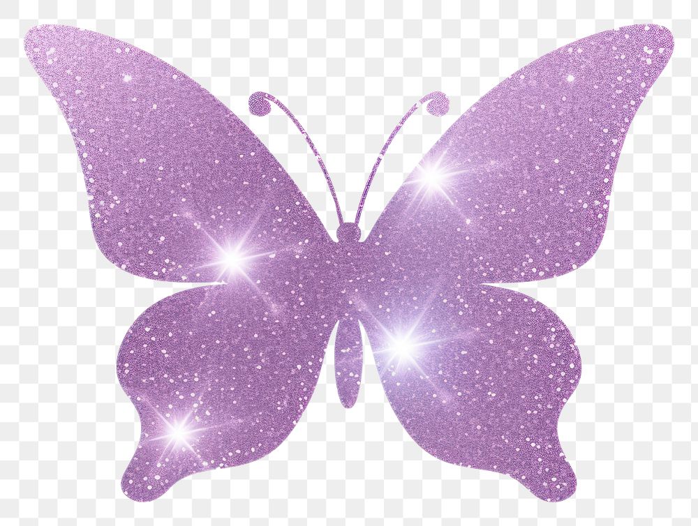 PNG Butterfly icon glitter purple petal. AI generated Image by rawpixel.