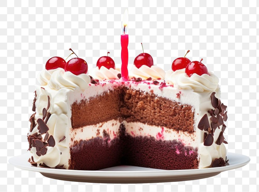 PNG Birthday cake dessert candle. AI generated Image by rawpixel.