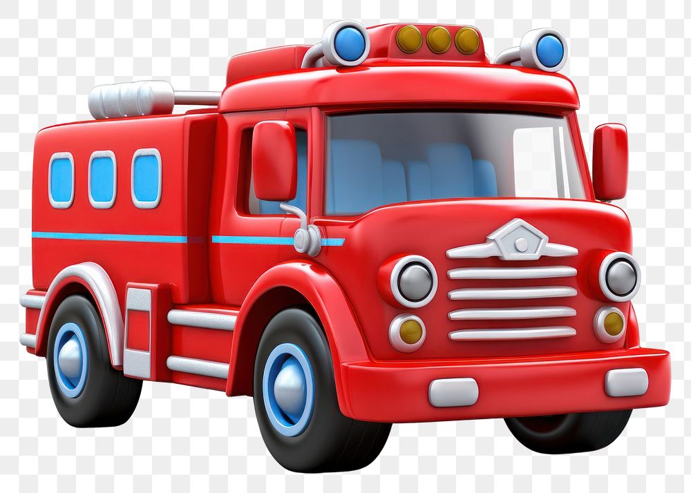 PNG Fire truck vehicle car white background. AI generated Image by rawpixel.