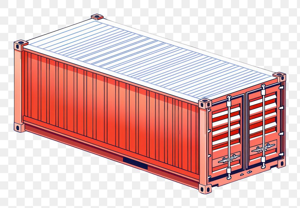 PNG Shipping container line architecture delivering. AI generated Image by rawpixel.