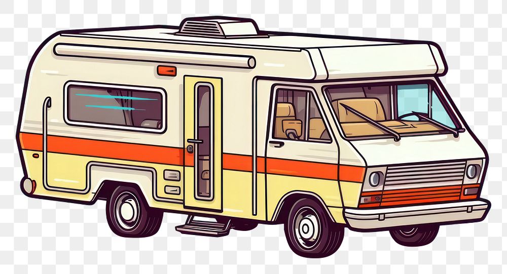 PNG Camper van vehicle car transportation. AI generated Image by rawpixel.
