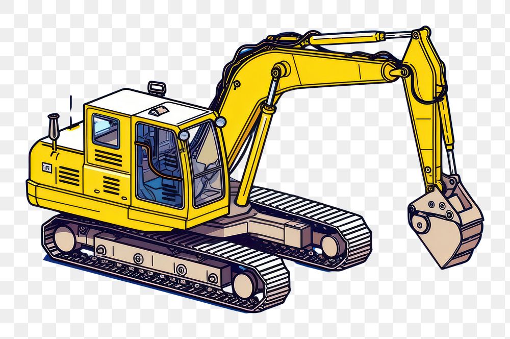 PNG Excavator  construction development. AI generated Image by rawpixel.