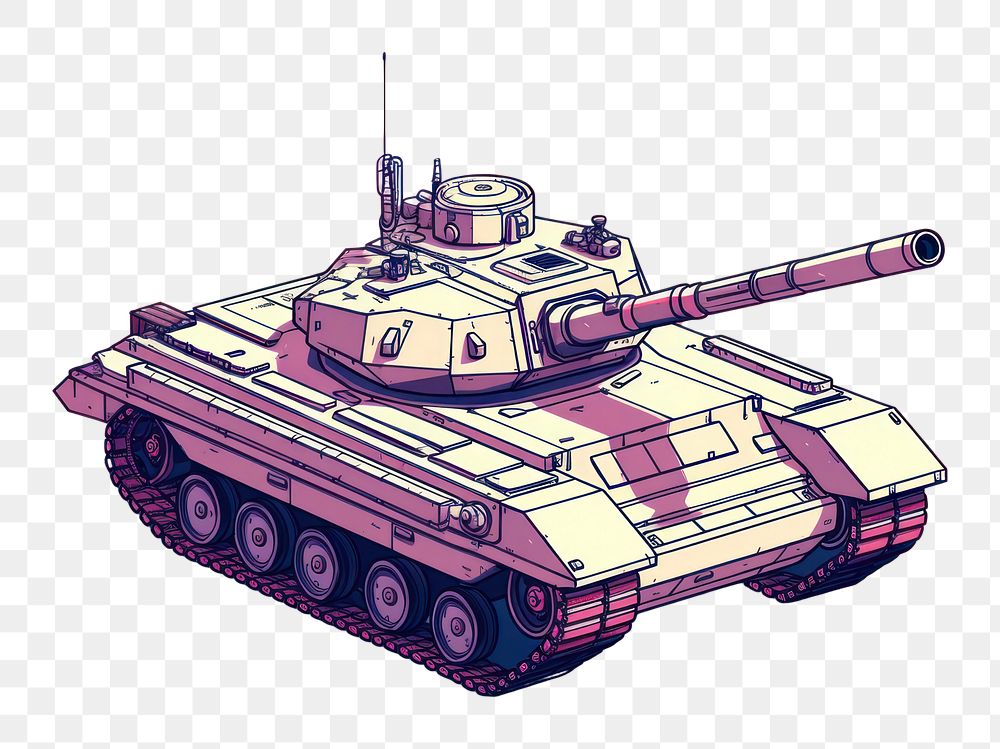 PNG Main battle tank military vehicle weapon. AI generated Image by rawpixel.