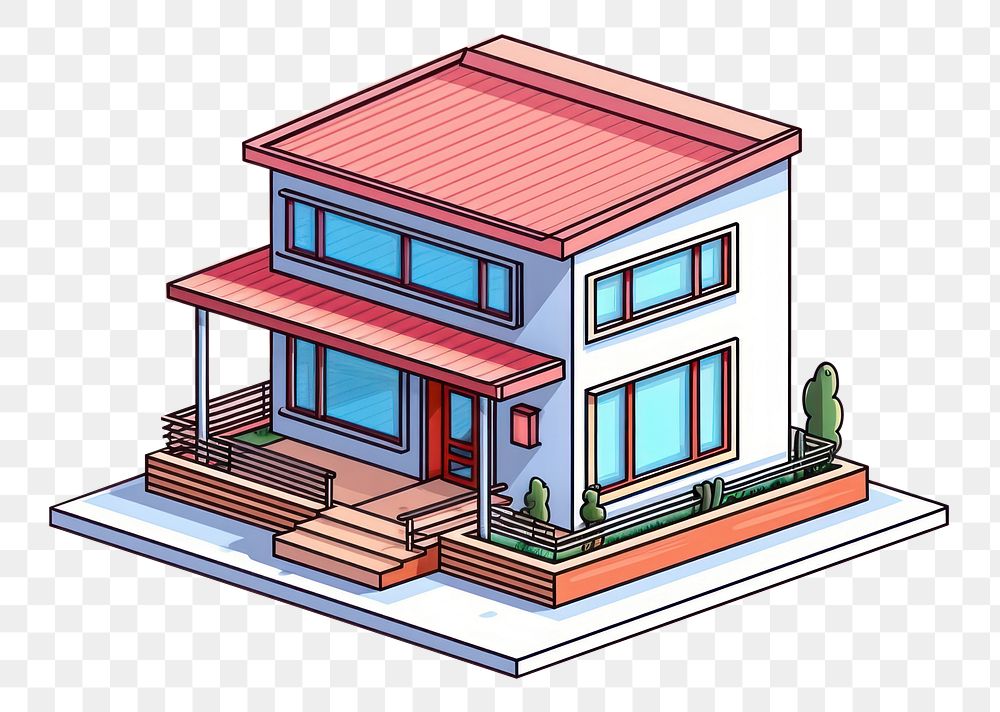 PNG Small modern house architecture building diagram. AI generated Image by rawpixel.