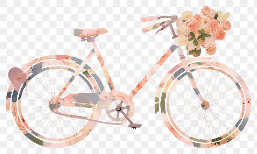 PNG Bicycle vehicle flower wheel. 