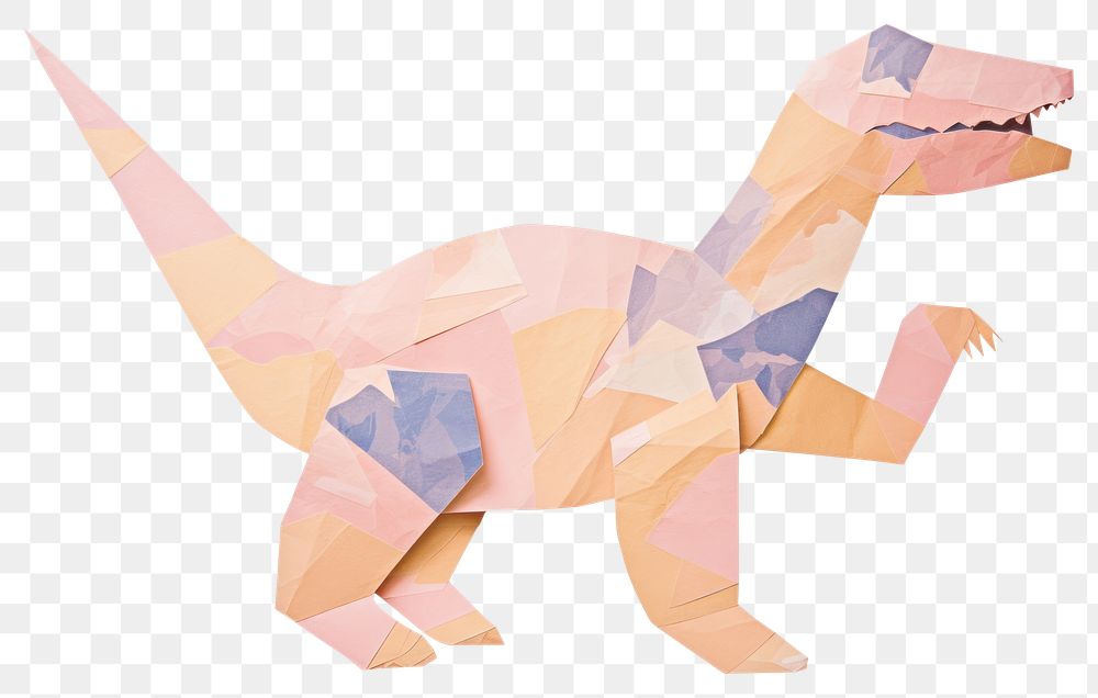 PNG  Dinosaur origami animal paper. AI generated Image by rawpixel.