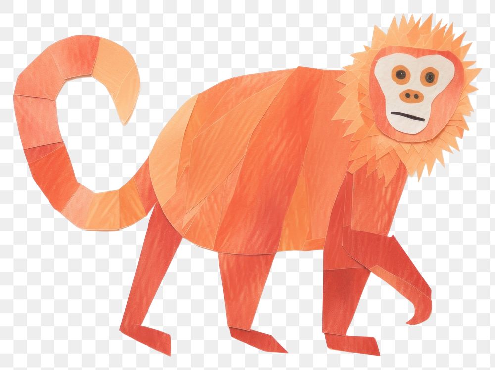 PNG  Monkey mammal animal creativity. AI generated Image by rawpixel.