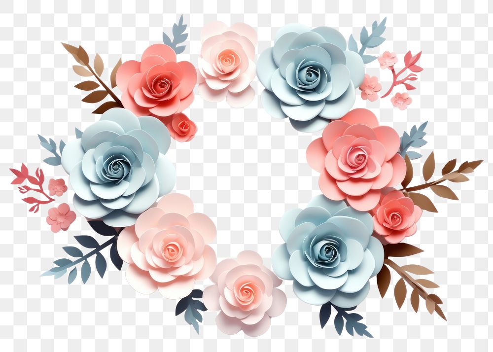 PNG Pastel rose flower pattern plant. AI generated Image by rawpixel.