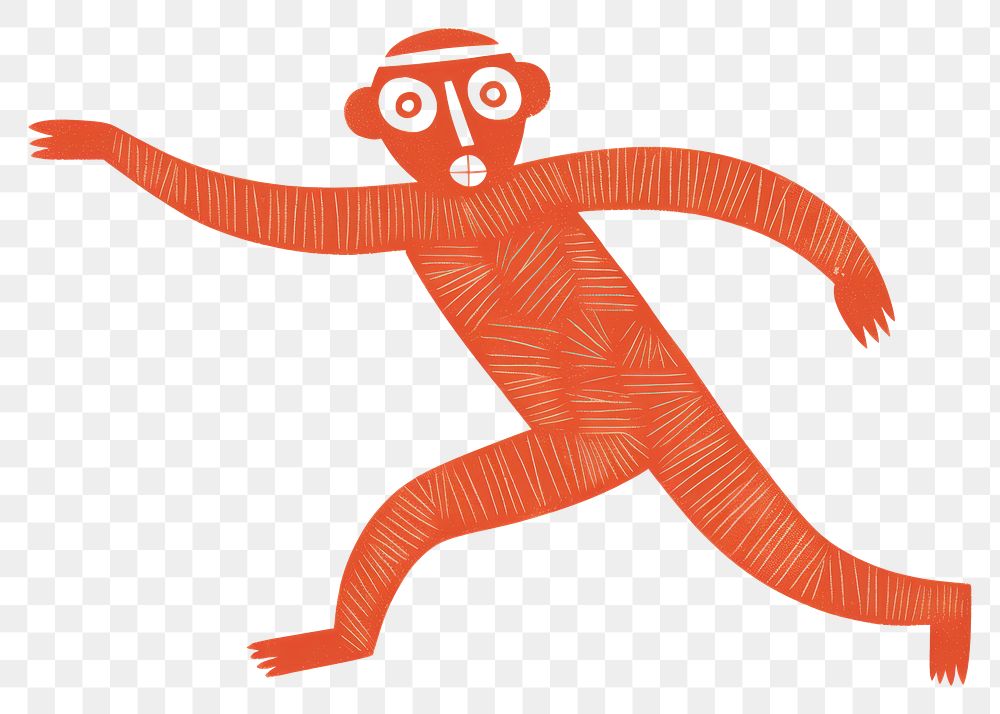 PNG Monkey dancing animal mammal representation. AI generated Image by rawpixel.
