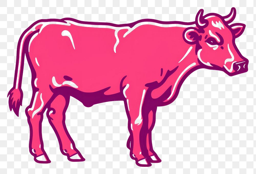 PNG Cow livestock cattle mammal. AI generated Image by rawpixel.